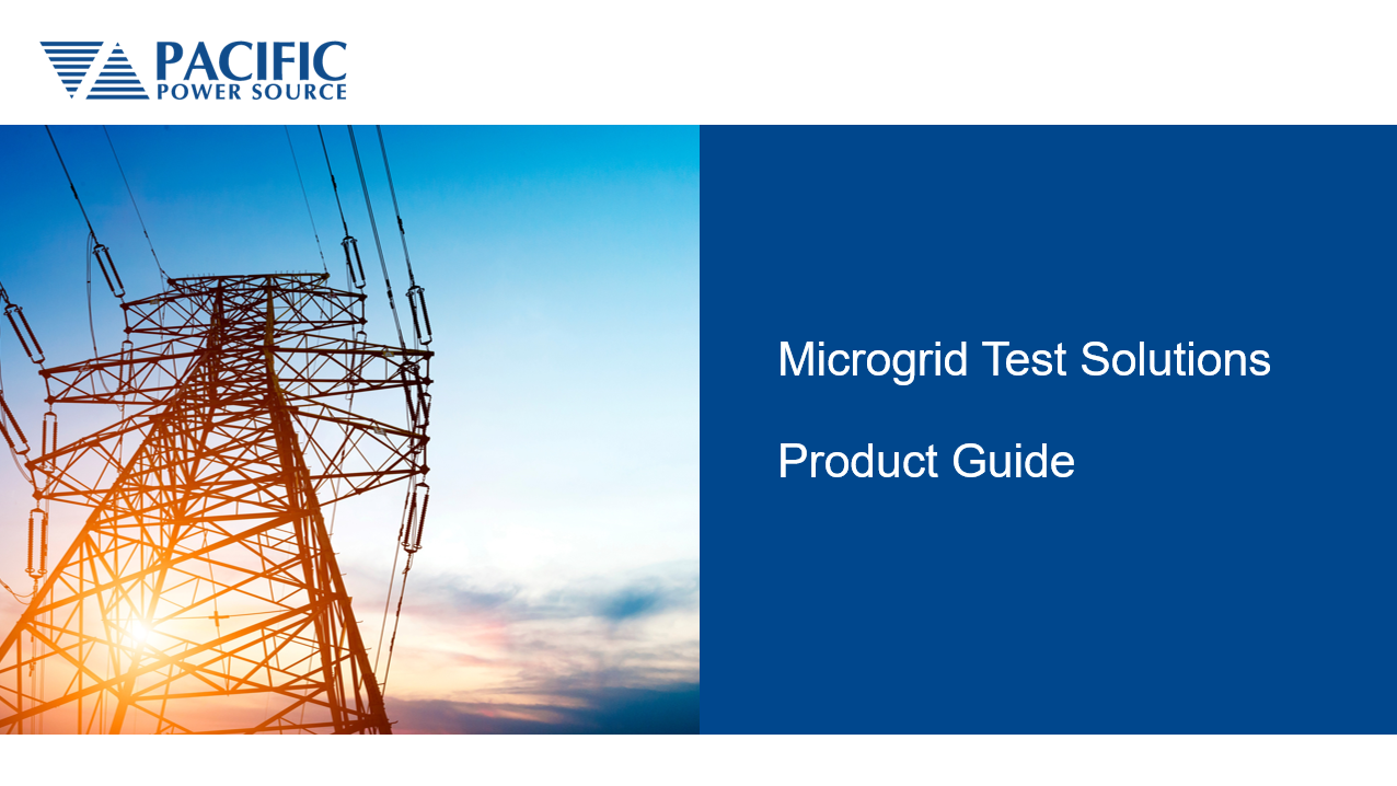 Microgrid Test Solutions Product Guide