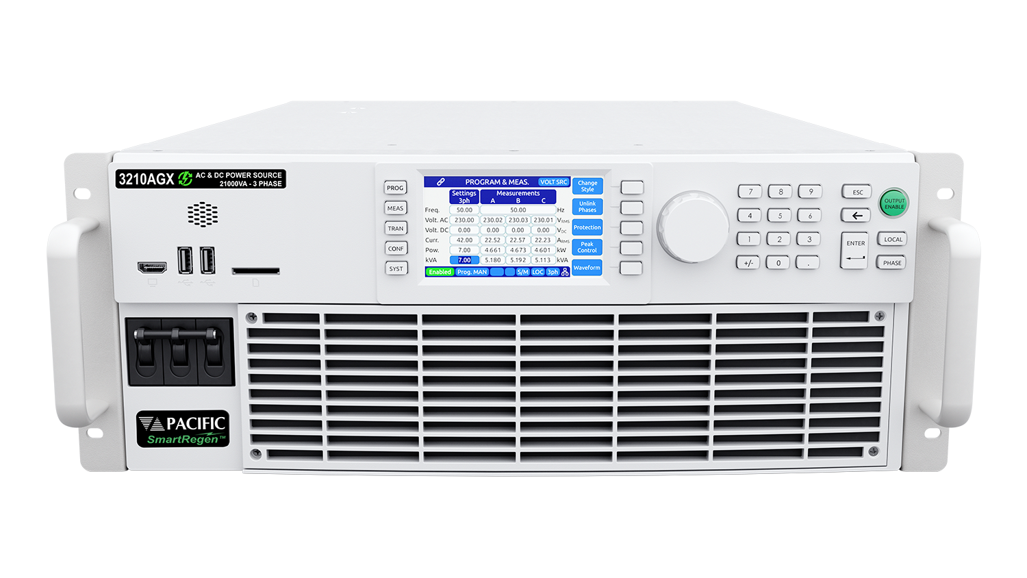 0_Regenerative AC DC Source - AGX Series Front Top View